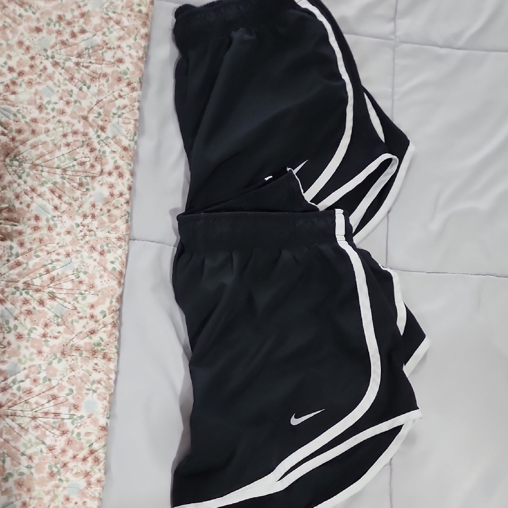 Nike Women's Black and White Sports Shorts Bundle